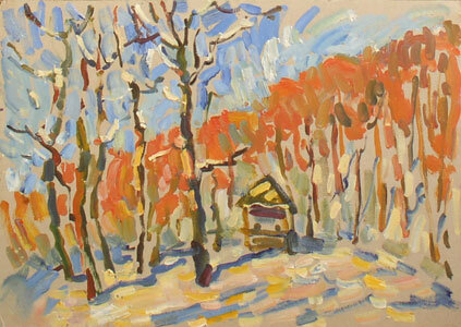 Gazebo in the woods