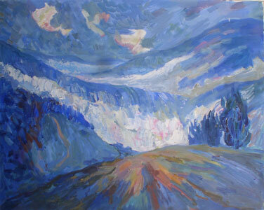 Mountains and clouds