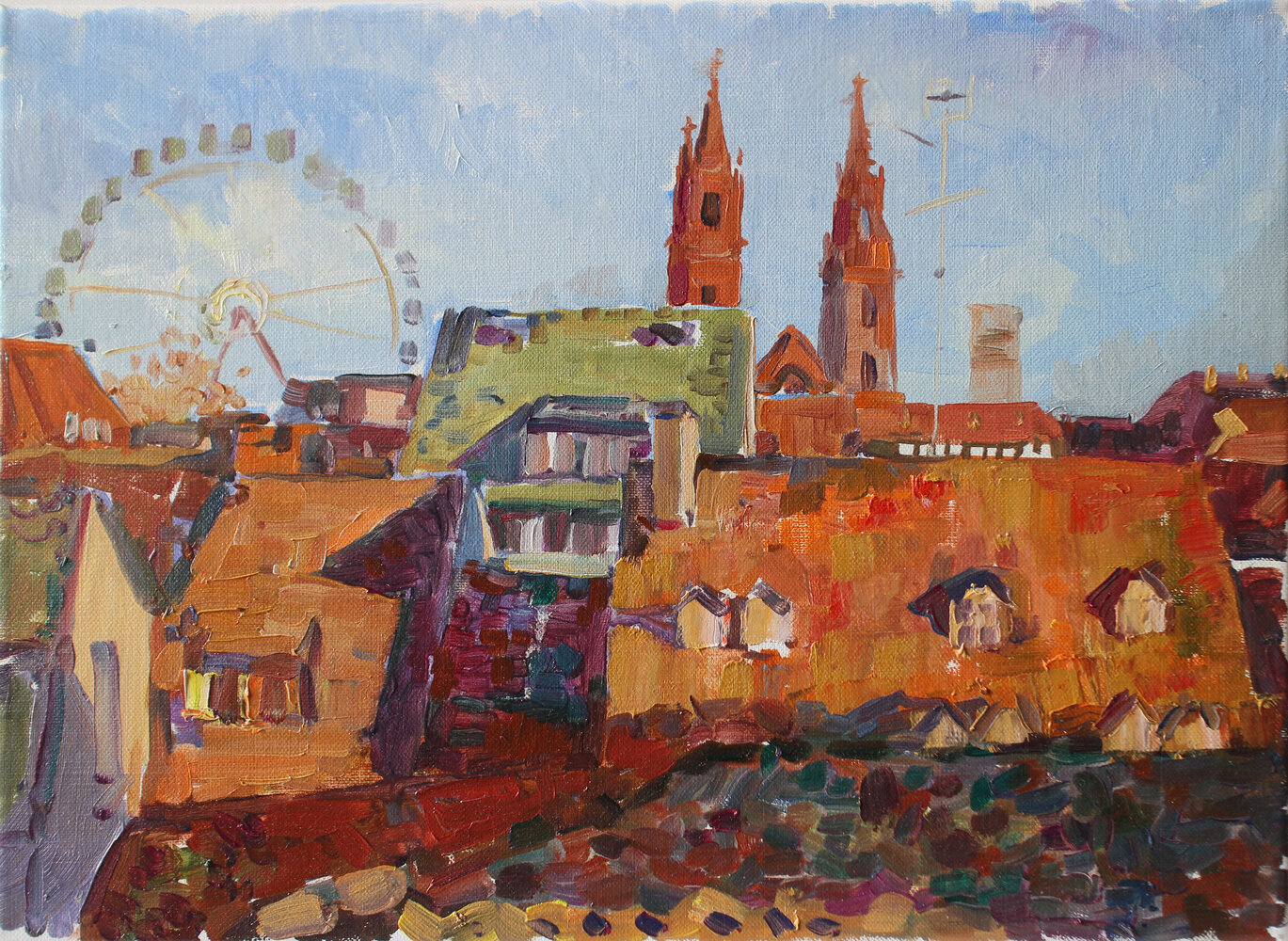 Roofs and shadows in Basel