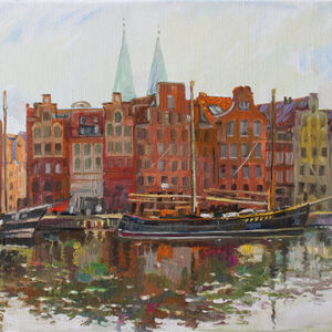 Water reflection in Lubeck