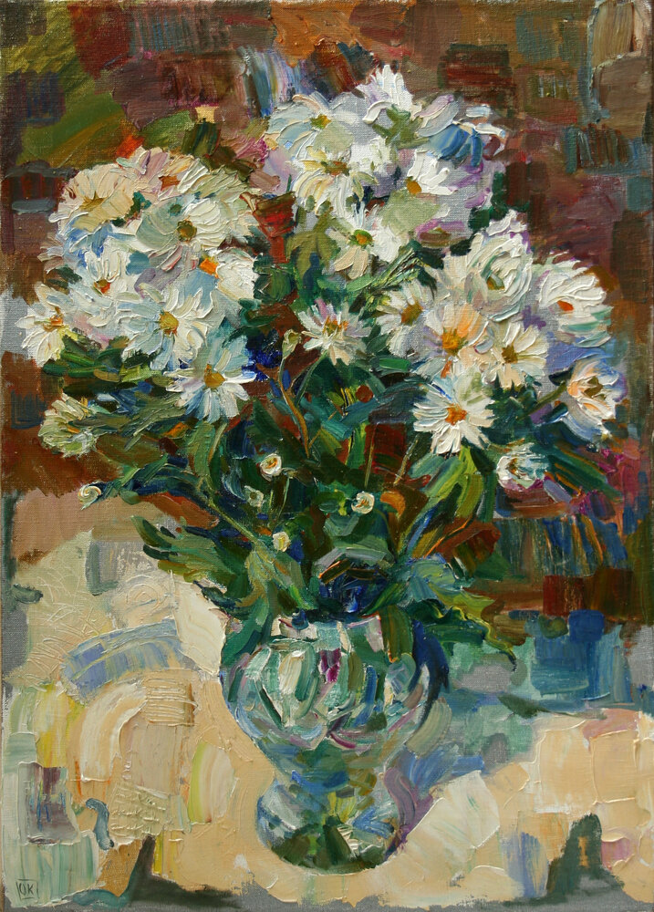Vase of Chrysanthemums