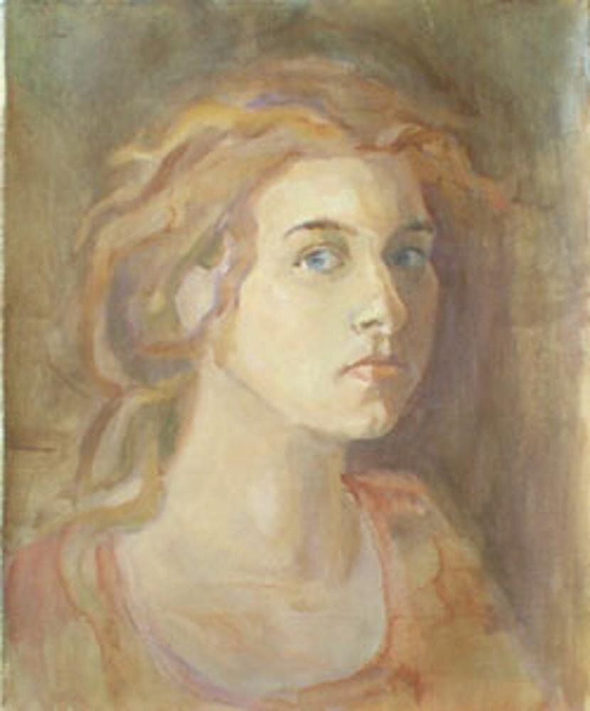 Self portrait with curls