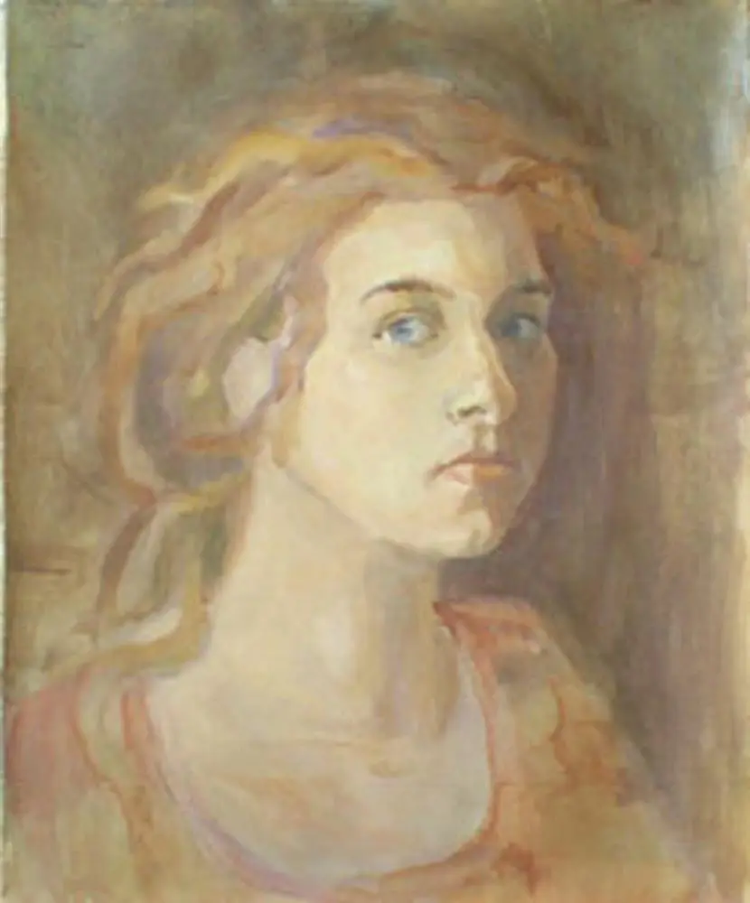 Self portrait with curls