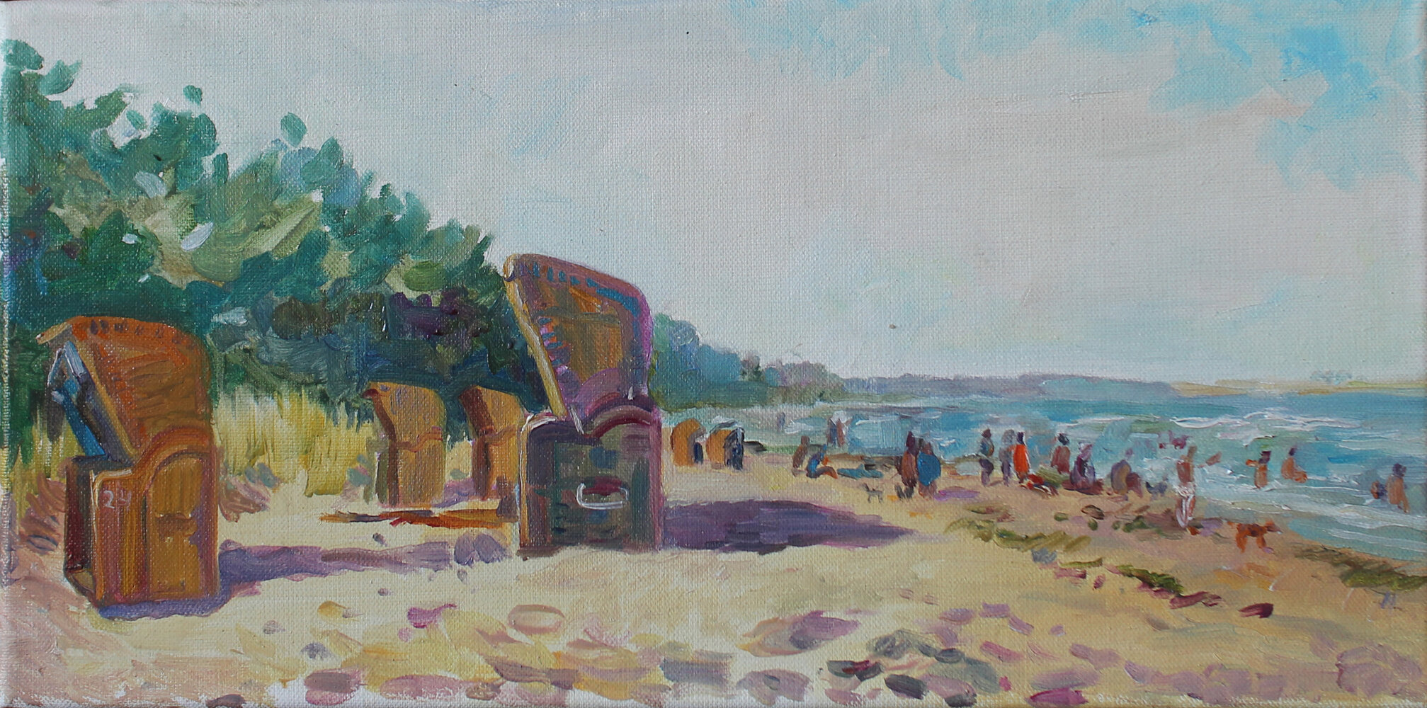 Strandkorbs at Baltic seashore
